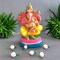 Ganesha Statue Handmade Lord Ganesh Sculpture Gajanana Ganpati Bappa Figurine for Pooja - Home Decor Hindu God Idol Good Luck & Success - Navaratri Golu Dolls (7 Inches)